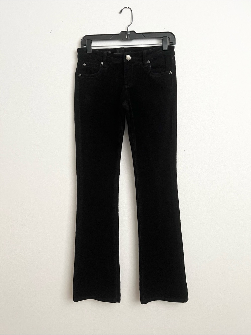 Kut from the Kloth Farrah Baby Bootcut Corduroy Pants Black Indie Sleaze Grunge